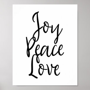 Poster Citação Inspiradora Alegria Paz Amor