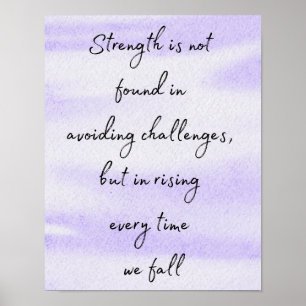 Poster Citação Inspiradora Aquarela Roxa