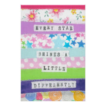 Citação inspiradora - Cada estrela brilha