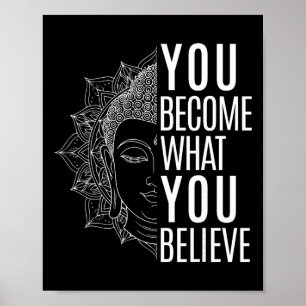 Poster Citação Inspiradora da Lei da Atração Buda Espirit