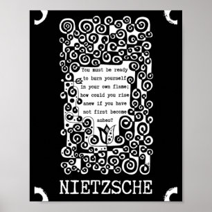 Poster Citação inspiradora da PHOENIX de Nietzsche
