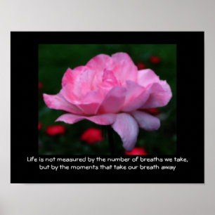 Poster Citação Inspiradora da Vida de Rosa Rosa Atitude