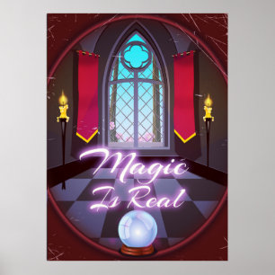 Póster Citação inspiradora de desenho animado A Magia É R