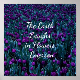 Poster Citação inspiradora de Emerson na flor da tulipa r
