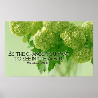 Póster Citação inspiradora de Mahatma Gandhi