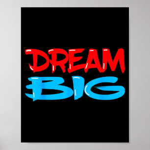 Poster Citação Inspiradora de Sonho Grande Dizendo Motiva