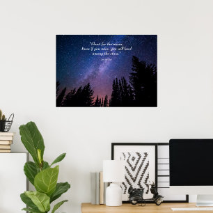 Poster Citação Inspiradora do Céu Noturno