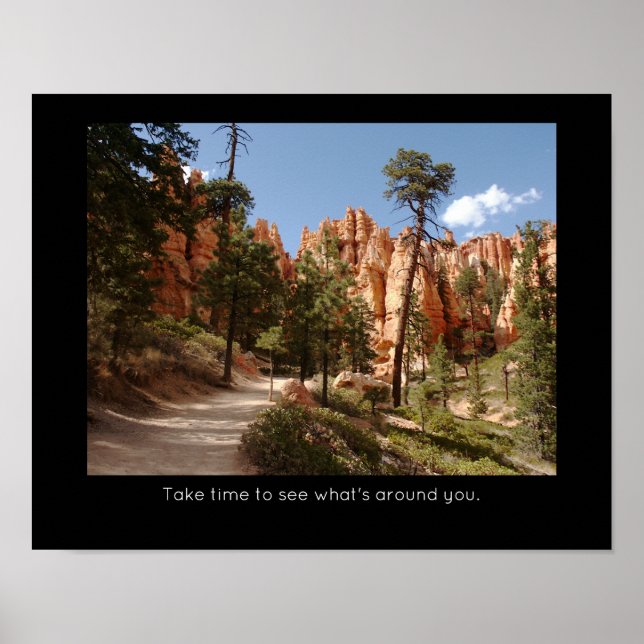 Poster Citação Inspiradora do Parque Nacional Bryce Canyo (Frente)
