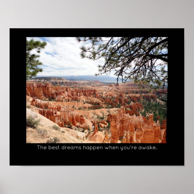 Poster Citação Inspiradora do Parque Nacional Bryce Canyo (Frente)