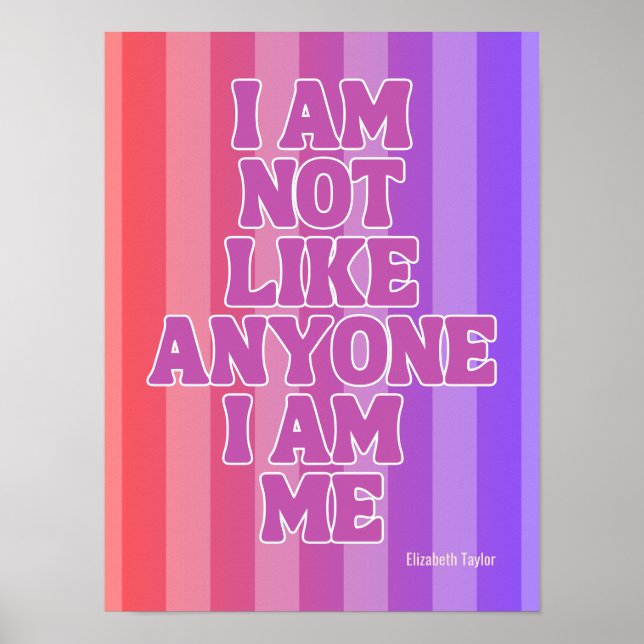 Poster Citação Inspiradora Elizabeth Taylor Self Love (Frente)