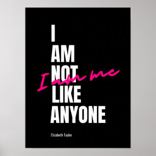 Poster Citação Inspiradora Elizabeth Taylor Self Love