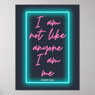 Poster Citação Inspiradora Elizabeth Taylor Self Love