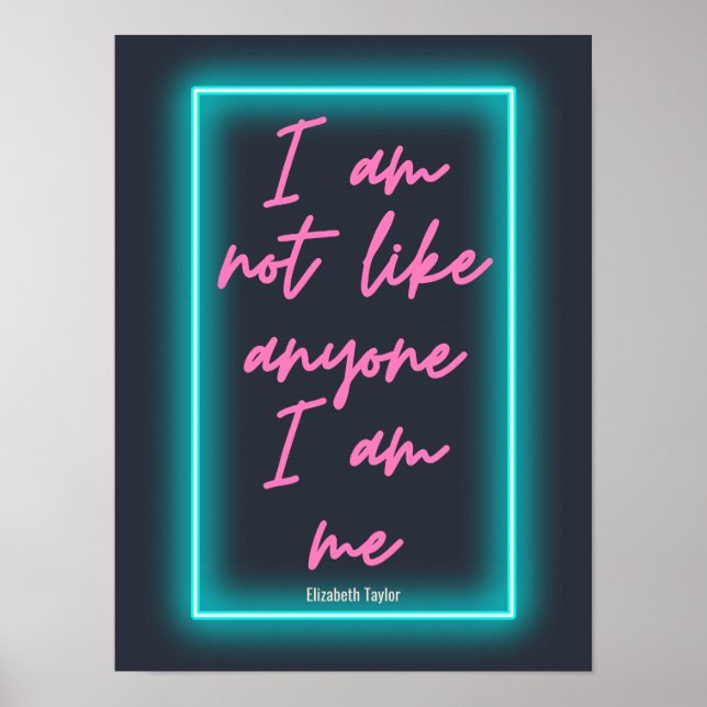 Poster Citação Inspiradora Elizabeth Taylor Self Love (Frente)