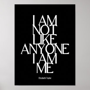 Poster Citação Inspiradora Elizabeth Taylor Self Love