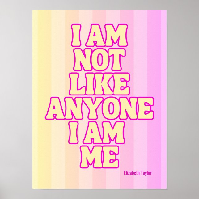 Poster Citação Inspiradora Elizabeth Taylor Self Love (Frente)