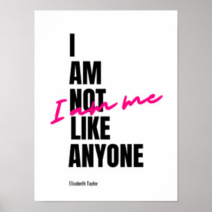 Poster Citação Inspiradora Elizabeth Taylor Self Love