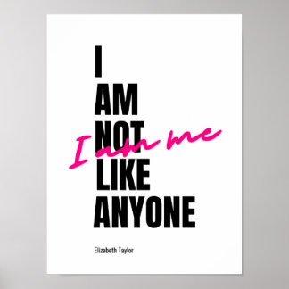 Poster Citação Inspiradora Elizabeth Taylor Self Love