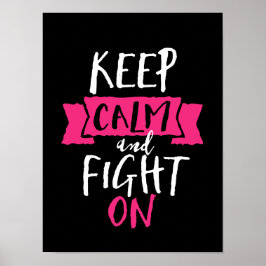 Poster Citação Inspiradora Mantenha-se calma e lute