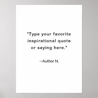 Poster Citação Inspiradora Minimalista Preto e Branco