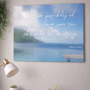 Poster Citação Inspiradora Motivacional Oceano Azul