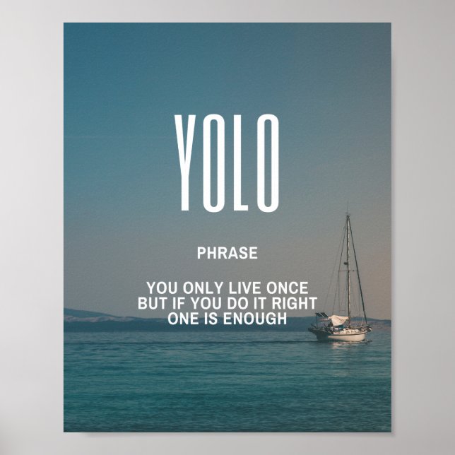 Poster Citação Inspiradora no YOLO (Frente)