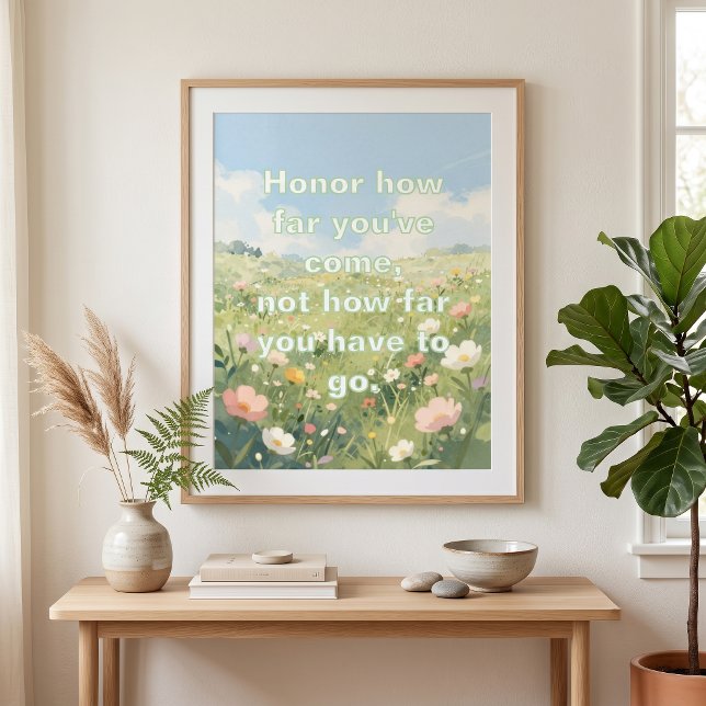 Poster Citação Inspiradora Prado de Flores Silvestres Pas (Criador carregado)