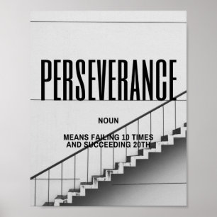 Poster Citação Inspiradora Sobre Perseverança