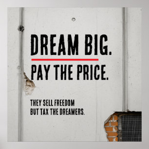 Poster Citação Inspiradora Sonhe Grande Estilo Urbano