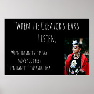 Poster Citação Inspirativa Americana de Ayasha Loya