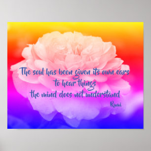 Poster Citação Inspirativa De Alma E Mente Rumi