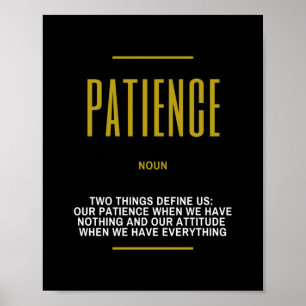 Poster Citação Inspirativa de Paciência para o sucesso
