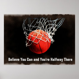 Póster Citação Motivacional Basquetebol