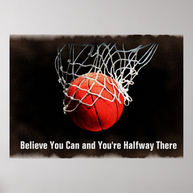Póster Citação Motivacional Basquetebol (Frente)