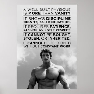 Poster Citação Motivacional de Arnold Schwarzenegger