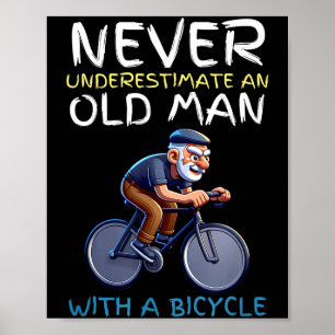 Poster Citação Motivacional de Bicicleta de Velho - Cicli