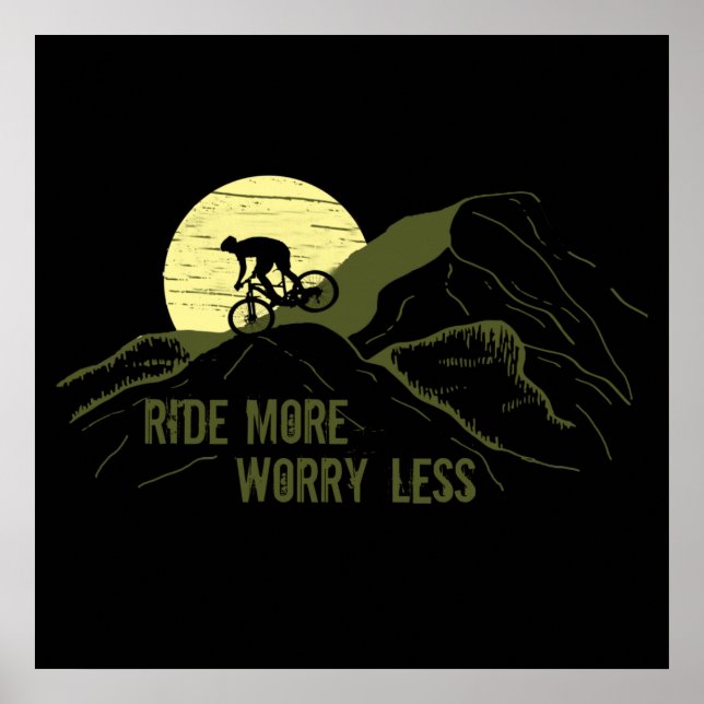 Poster Citação Motivacional de Ciclismo de Montanha - Cic (Frente)