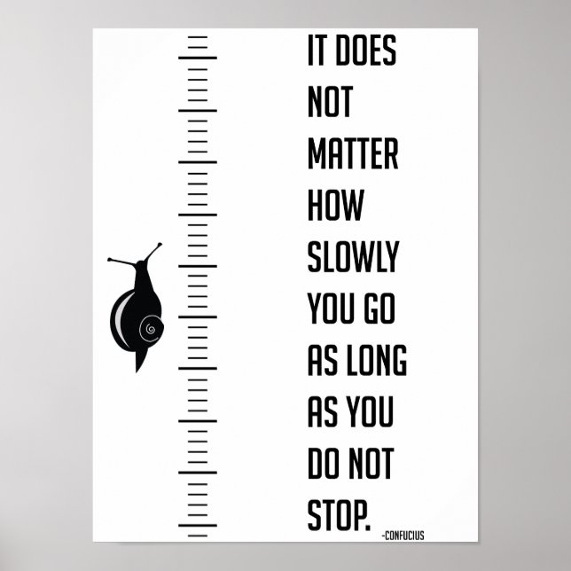 Poster Citação motivacional de Confúcio (Frente)