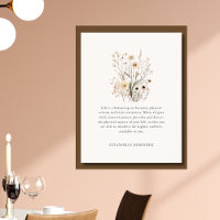 Citação Motivacional de Flores Silvestres Delicada