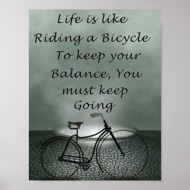 Póster Citação motivacional de vida (Frente)