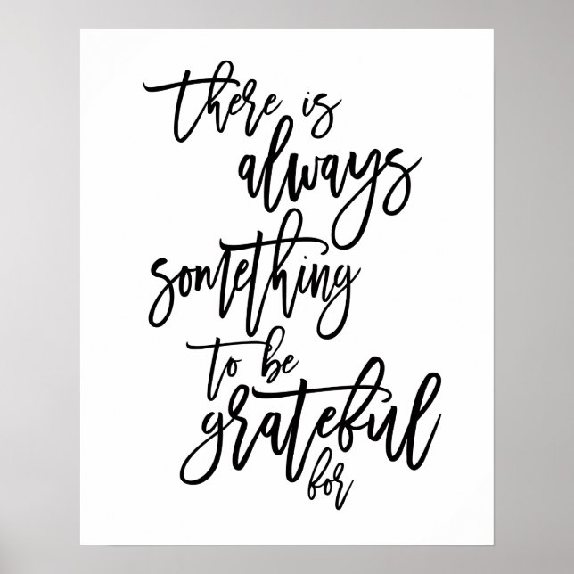 Poster Citação Motivacional Grata Preta (Frente)