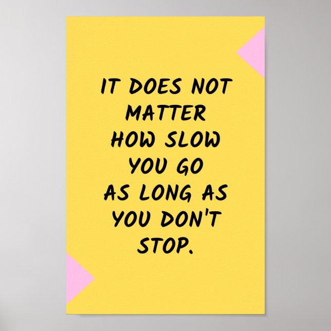 Poster Citação Motivacional/Inspiracional de Êxito (Frente)