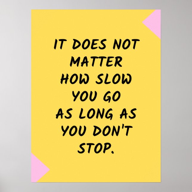 Poster Citação Motivacional/Inspiracional de Êxito (Frente)