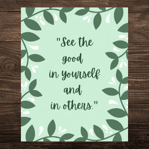 Poster Citação Motivacional Inspirada Na Natureza