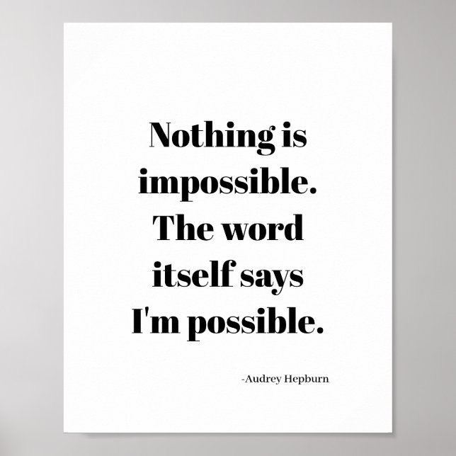 Poster Citação motivacional inspiradora (Frente)