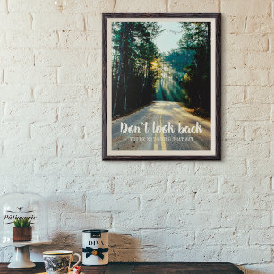 Poster Citação Motivacional Inspiradora Não Olhe Para Trá