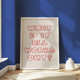 Poster Citação Motivacional Positiva Minimalista Escrita 