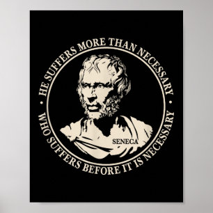 Poster Citação Motivacional Seneca Sobre Vida E Sofriment