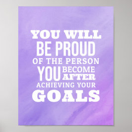 Poster Citação Motivacional Sobre Atingir Seus Objetivos