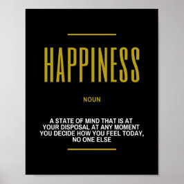 Poster Citação Motivacional Sobre Felicidade