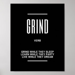 Poster Citação Motivacional Sobre Grinding